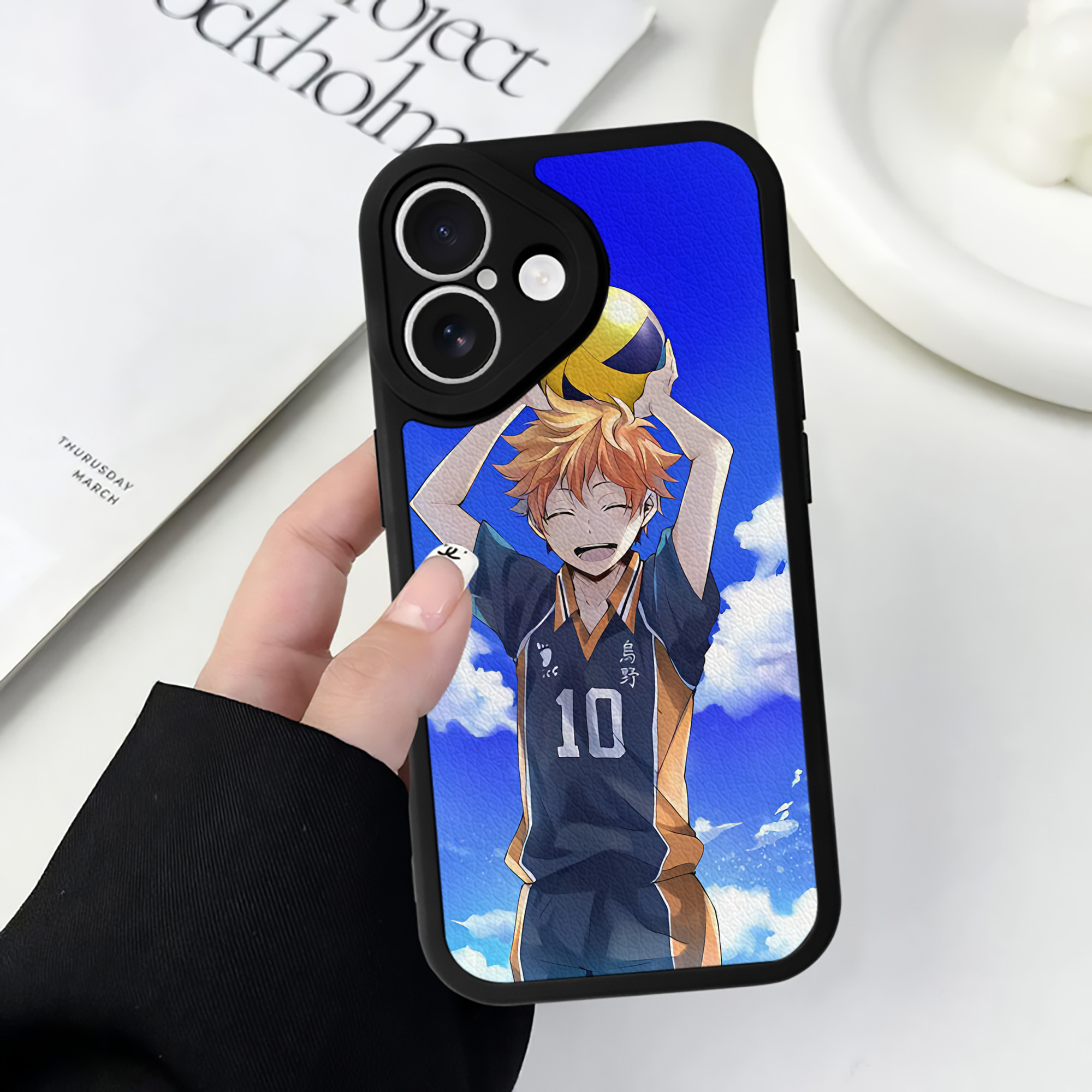 （画像用） ハイキュー!! Haikyu!! 【iPhone 16シリーズ対応】シリコンスマホケース（レザー調） 材質：シリコン